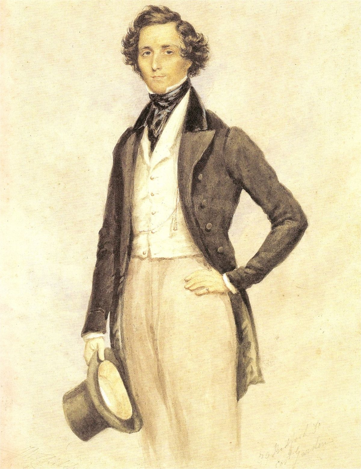 1200px Felix Mendelssohn Bartholdy Aquarell von James Warren Childe 1830